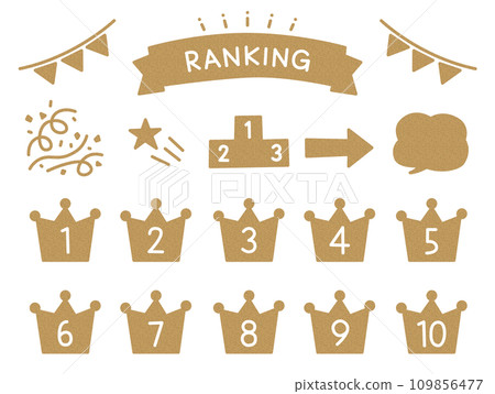 一組鬆散的排名圖示_軟木模式 109856477