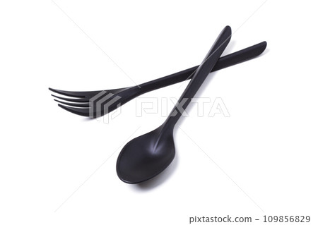 Disposable fork and spoon Disposable fork and spoon 109856829