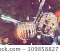 Image material of sparkling ornaments and stylish and warm illumination with blurred light 109858827