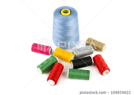 Set of sewing threads isolated on a white background. Set of sewing threads isolated on a white background. 109859022
