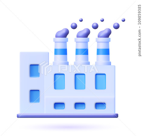 3d factory vector icon. 3d factory vector icon. 109859385