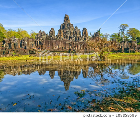 Bayon temple at Angkor Thom, Siem Reap, Cambodia Bayon temple at Angkor Thom, Siem Reap, Cambodia 109859599
