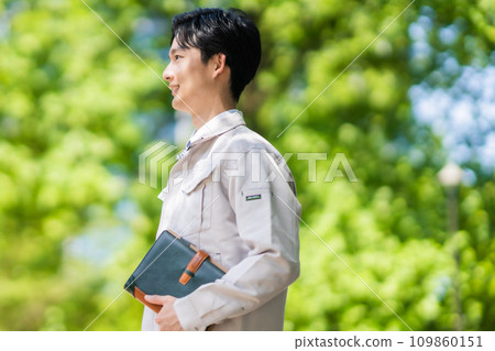 A young male engineer working at a development center 109860151