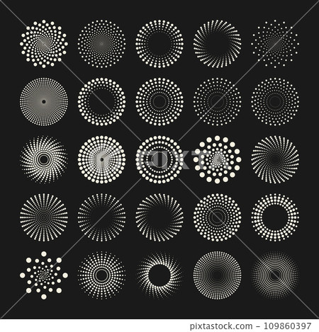 Brutalist geometric shapes, symbols. Simple primitive elements and forms. Bauhaus retro design, trendy contemporary minimalist style. Vector illustration 109860397