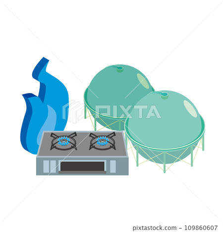 Image illustration of city gas 109860607