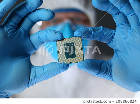 Serious man showing metal detail 109860824