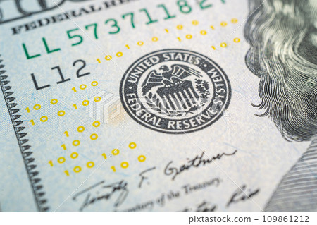 The Federal Reserve System, the central banking system of the United States of America. The Federal Reserve System, the central banking system of the United States of America. 109861212