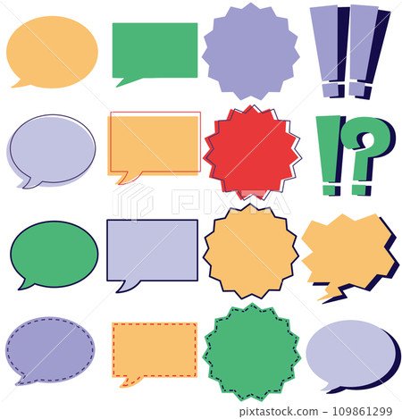 colorful speech bubble material colorful speech bubble material 109861299