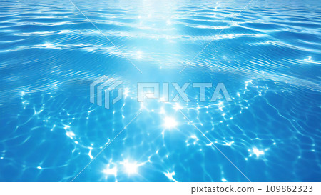 Sparkling blue water surface background image AI generated image 109862323