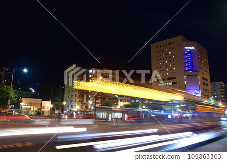 Scenery around the station in Sasebo City, Nagasaki Prefecture Scenery around the station in Sasebo City, Nagasaki Prefecture 109863303