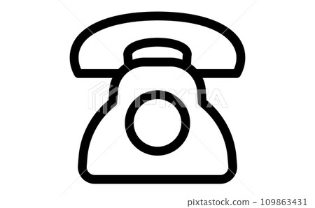 Landline phone line drawing icon 109863431