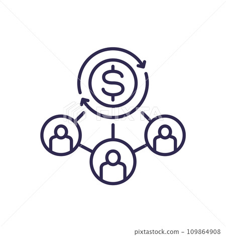 joint venture line icon, vector joint venture line icon, vector 109864908