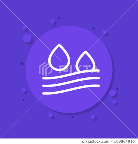 Absorption line icon, absorb water vector label Absorption line icon, absorb water vector label 109864910