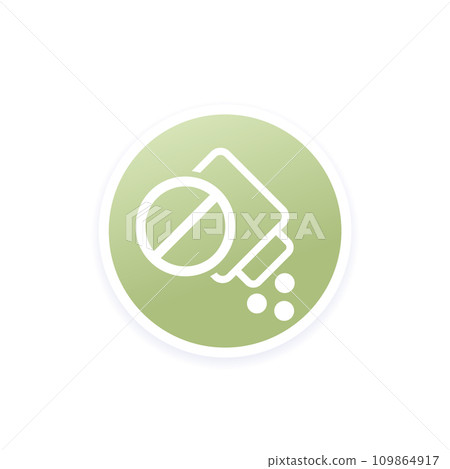 Chemical free and no additives round icon 109864917