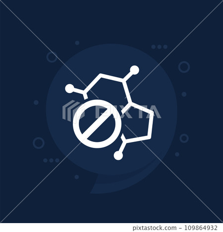 no hormones added icon, vector 109864932