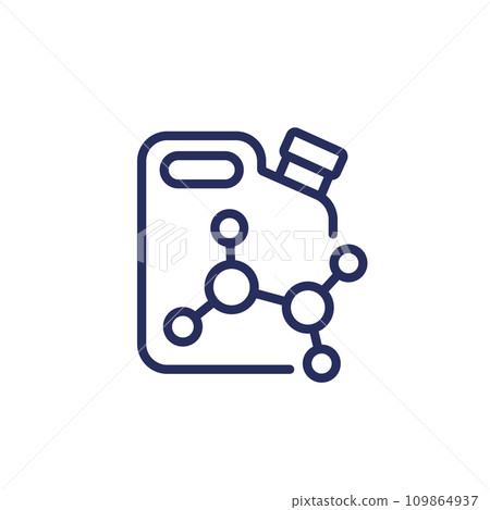 synthetic oil line icon with a canister synthetic oil line icon with a canister 109864937