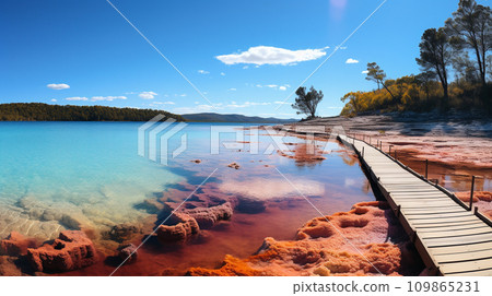 The Champagne Hot Lake Pool at Waiotapu. 109865231