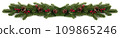 christmas border isolated on white 109865246
