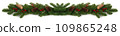 christmas border isolated on white 109865248