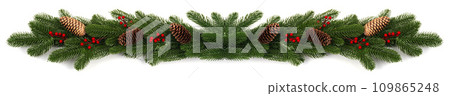 christmas border isolated on white christmas border isolated on white 109865248