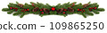 christmas border isolated on white 109865250