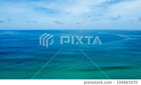 Nature landscape view of beautiful tropical sea on sunny day. 109865870