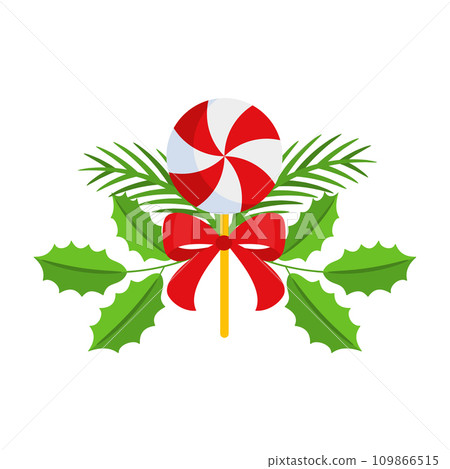 Christmas wreath design element. Winter holiday decoration. Christmas wreath design element. Winter holiday decoration. 109866515