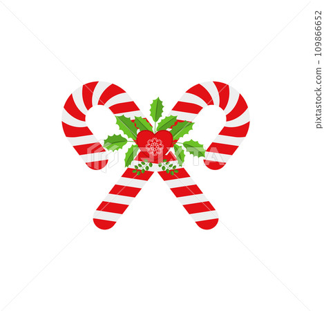 Christmas Candy Cane. Design element for door wreath 109866652