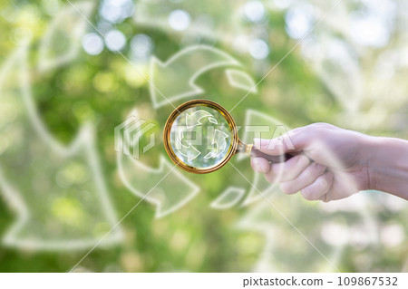 Concept of research and study of ecology. 109867532