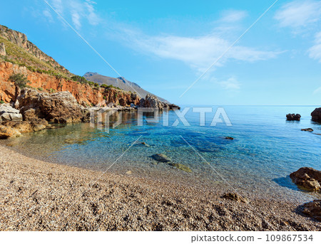Sea bay in Zingaro Park, Sicily, Italy 109867534