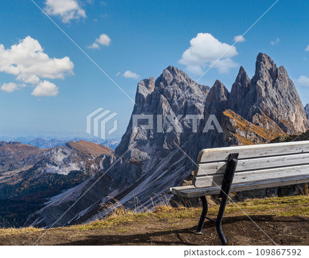 Autumn Seceda rock, Italy Dolomites Autumn Seceda rock, Italy Dolomites 109867592