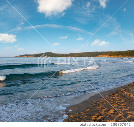 Sea coast evening view (Bulgaria).. Sea coast evening view (Bulgaria).. 109867941