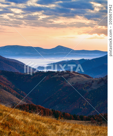 Early dawn in mountains. Early dawn in mountains. 109867942