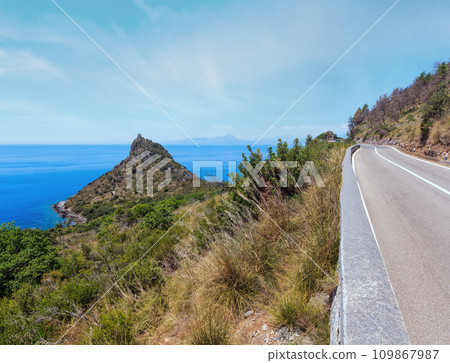 Torre Caina and Tyrrhenian sea view, Maratea, italy 109867987
