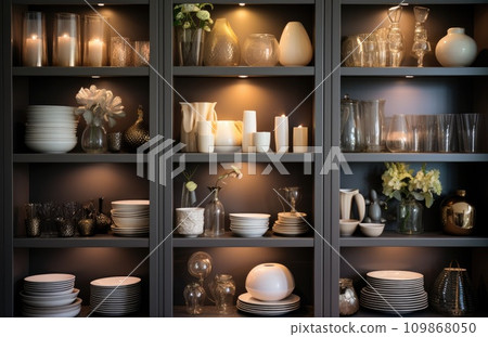shelves with lights shelves with lights 109868050