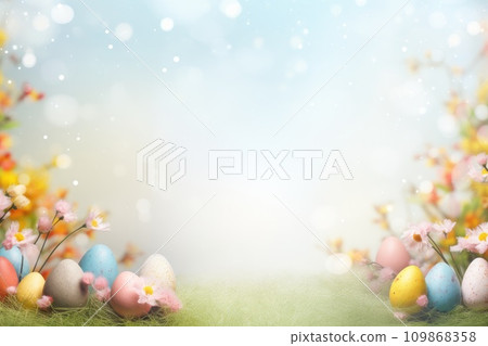 spring easter background with copy space 109868358