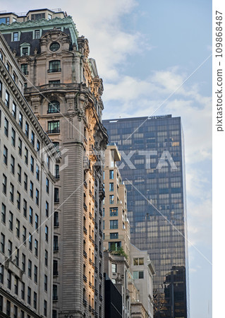 new-york city archtecture in downtown sunny light day new-york city archtecture in downtown sunny light day 109868487