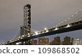 newyork city architecture in downtown night lights bridge 109868502