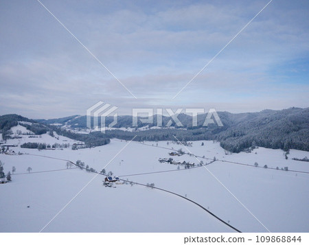 aerial photo of winter landscape 109868844