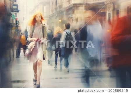 Blurred fuzzy city landscape Blurred fuzzy city landscape 109869246