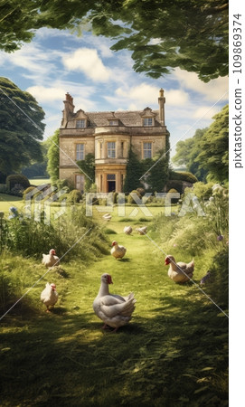 Classic English country house Classic English country house 109869374