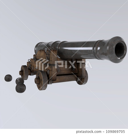 Cannon isolated on white background Cannon isolated on white background 109869705