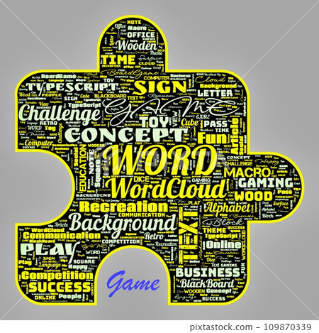 Word cloud of the G A M E as background Word cloud of the G A M E as background 109870339