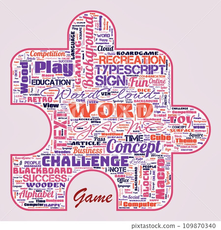 Word cloud of the G A M E as background Word cloud of the G A M E as background 109870340