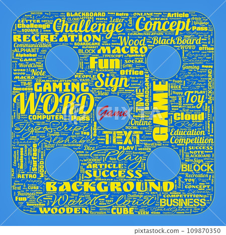 Word cloud of the G A M E as background 109870350