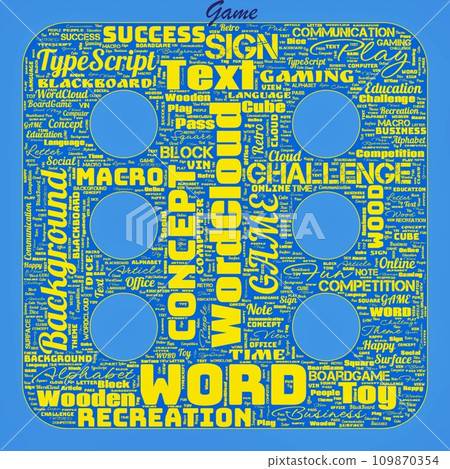 Word cloud of the G A M E as background 109870354