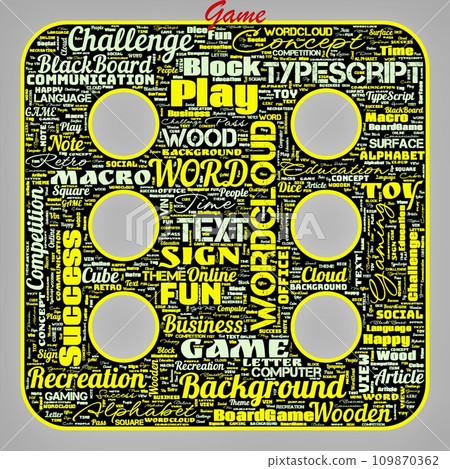 Word cloud of the G A M E as background Word cloud of the G A M E as background 109870362