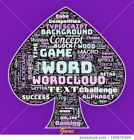 Word cloud of the G A M E as background Word cloud of the G A M E as background 109870404