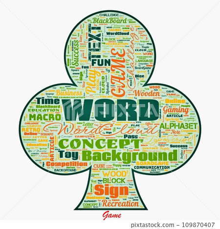 Word cloud of the G A M E as background Word cloud of the G A M E as background 109870407