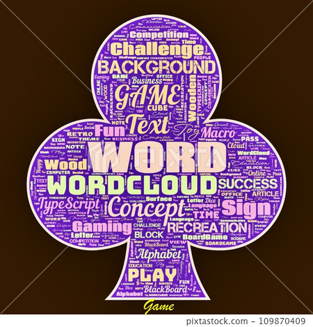 Word cloud of the G A M E as background Word cloud of the G A M E as background 109870409